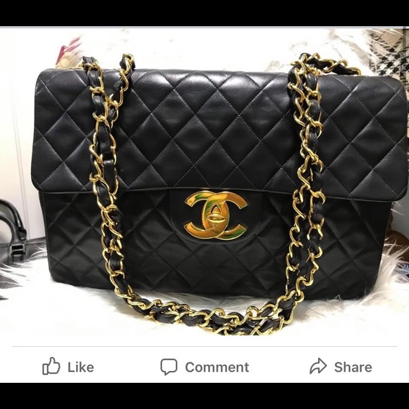 Chanel jumbo vintage flap lambskin bag - Picture 2 of 15